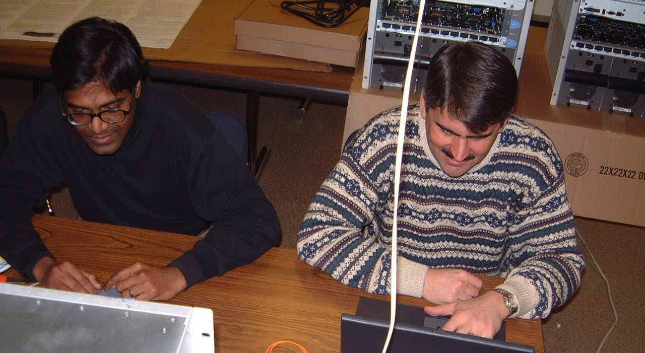 Ravi and Rick working support for RSNA meeting